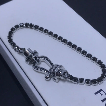 [Lumina]FORCE  LARGE HORSESHOE FULL DIAMOND TENNIS BRACELET