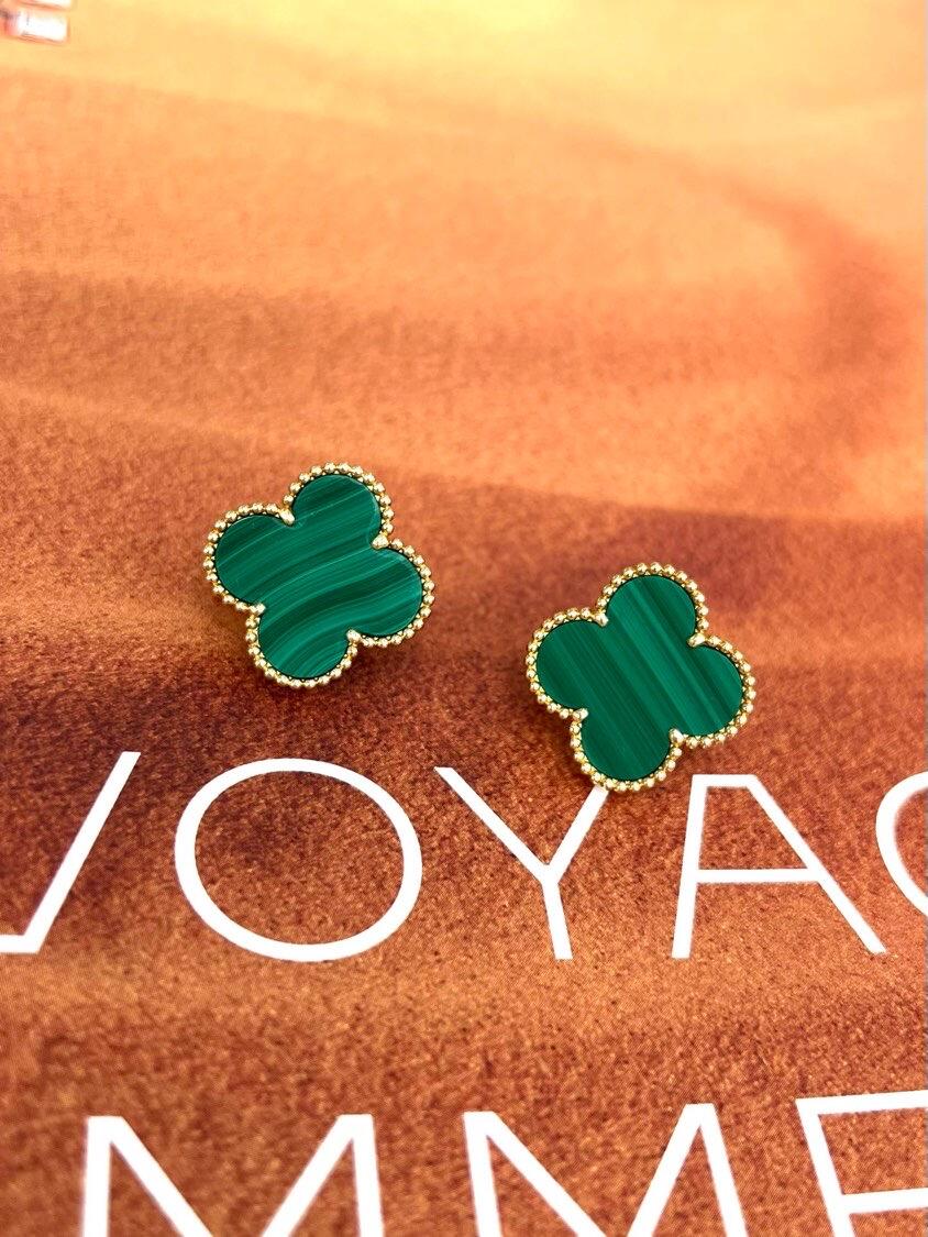 [Lumina] CLOVER LARGE (20mm) 1 MOTIFS GREENER MOP STUD EARRINGS