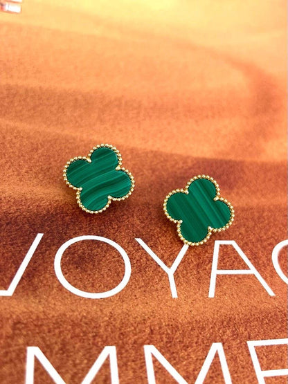 [Lumina] CLOVER LARGE (20mm) 1 MOTIFS GREENER MOP STUD EARRINGS