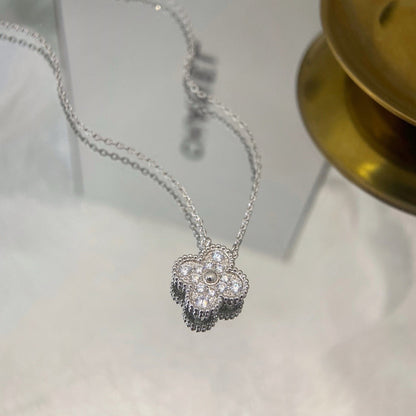 [Lumina]CLOVER 15MM DIAMOND SINGLE FLOWER NECKLACE