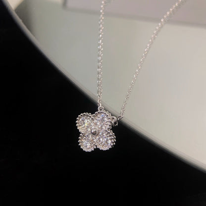 [Lumina]CLOVER 15MM DIAMOND SINGLE FLOWER NECKLACE