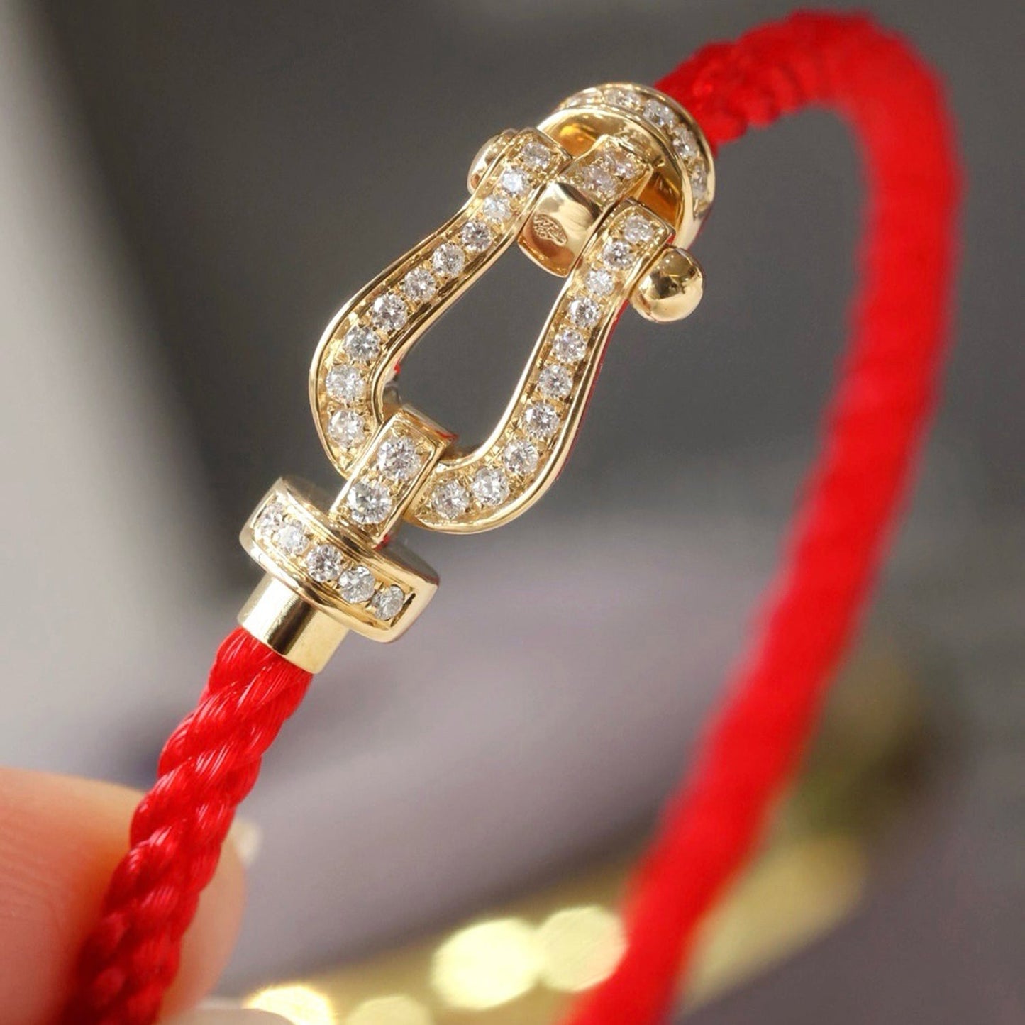 [Lumina]FORCE LARGE HORSESHOE FULL DIAMOND BRACELET SILVER