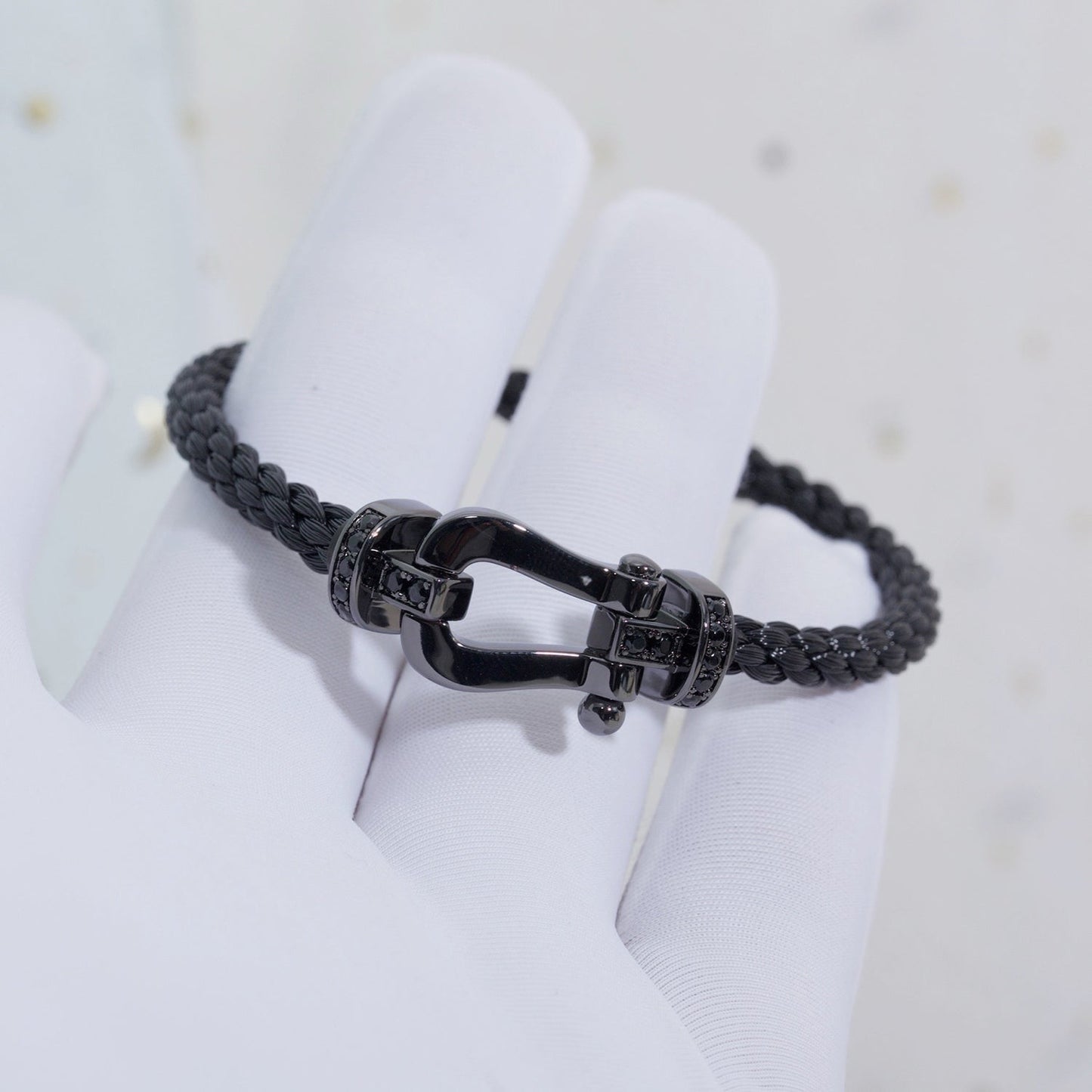 [Lumina]FORCE LARGE SERIES HORSESHOE BLACK SAMURAI BRACELET