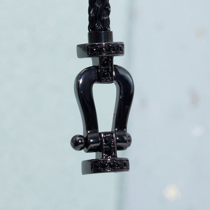 [Lumina]FORCE LARGE SERIES HORSESHOE BLACK SAMURAI BRACELET