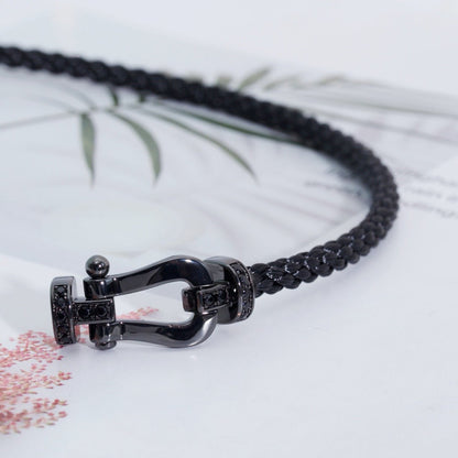[Lumina]FORCE LARGE SERIES HORSESHOE BLACK SAMURAI BRACELET