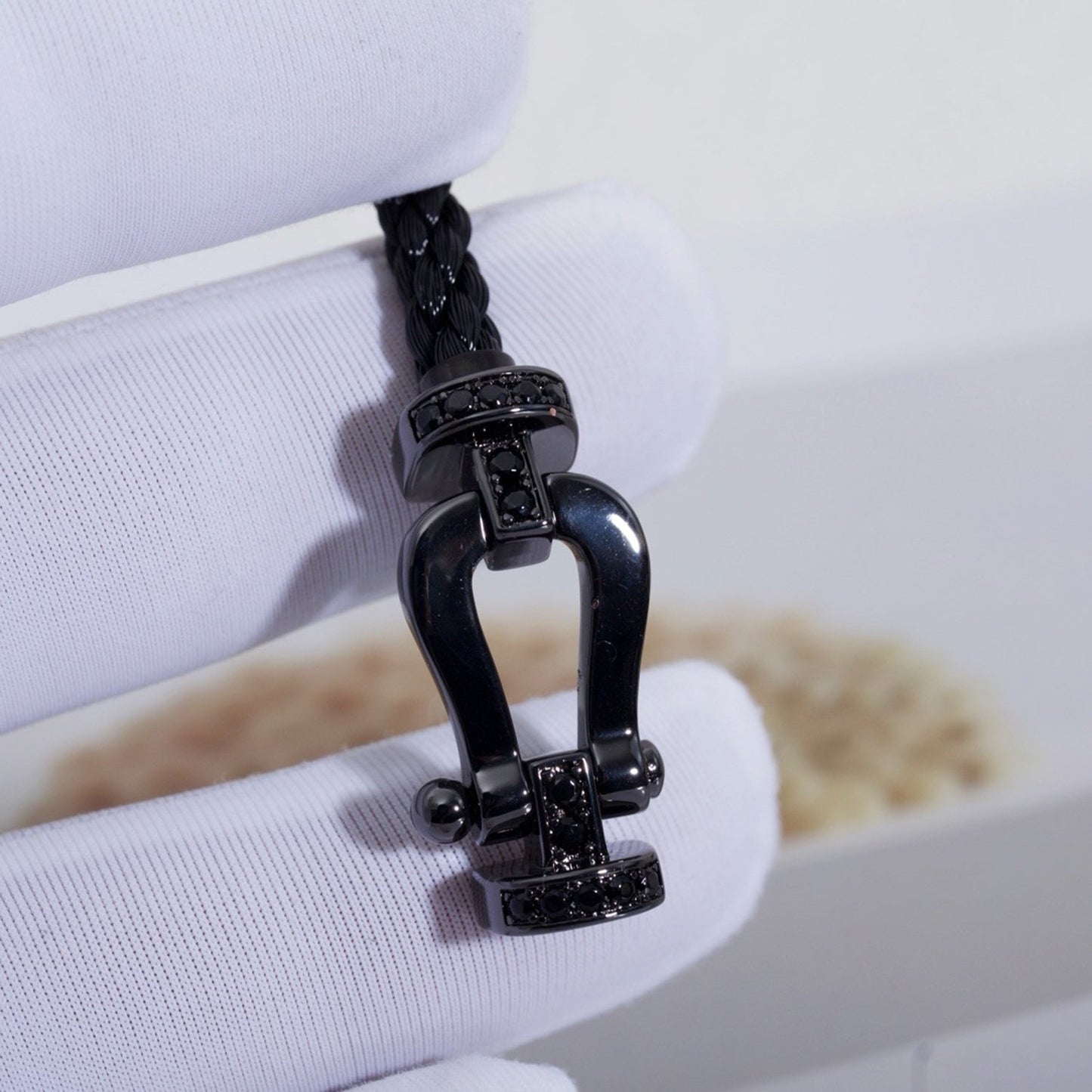[Lumina]FORCE LARGE SERIES HORSESHOE BLACK SAMURAI BRACELET