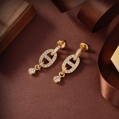 [Lumina]HM CHAINE DIAMOND EARRINGS
