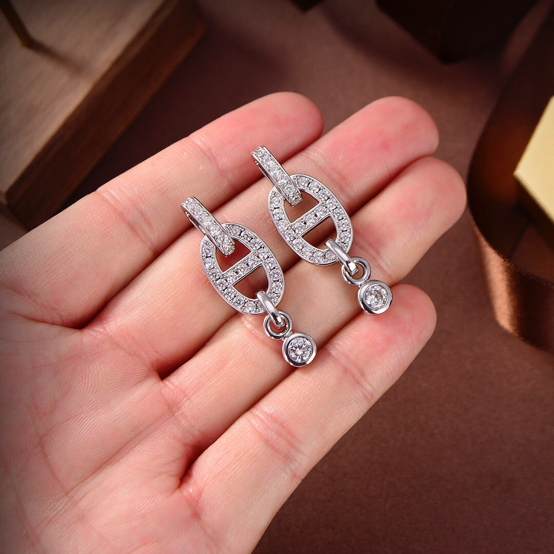 [Lumina]HM CHAINE DIAMOND EARRINGS