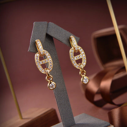 [Lumina]HM CHAINE DIAMOND EARRINGS