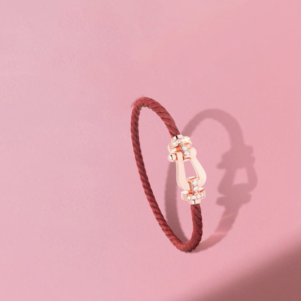 [Lumina]FORCE 10 HALF DIAMOND PINK GOLD RED CORDERI LARGE AND MEDIUM MODEL