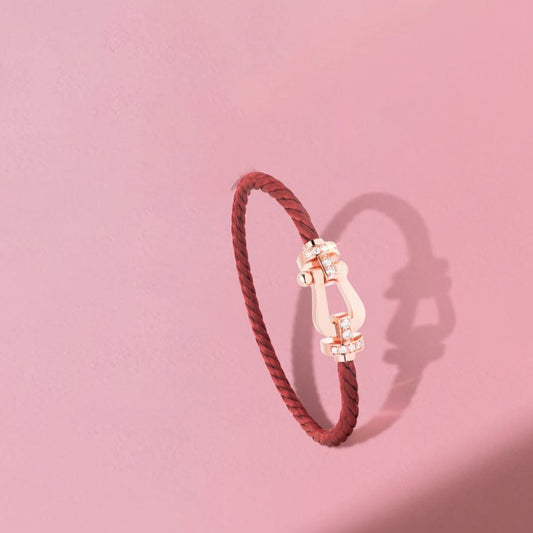 [Lumina]FORCE 10 HALF DIAMOND PINK GOLD RED CORDERI LARGE AND MEDIUM MODEL