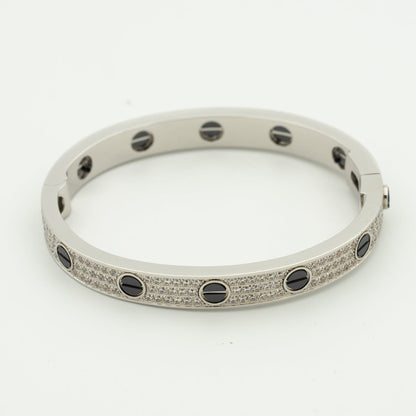 [Lumina]LOVE BRACELET 6.1MM DIAMOND-PAVED CERAMIC
