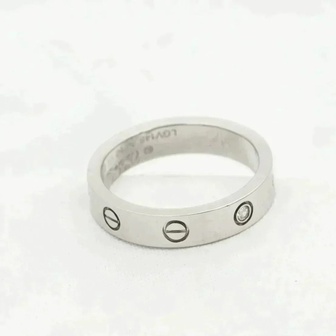 [Lumina]LOVE RING 4MM 1 DIAMOND SILVER