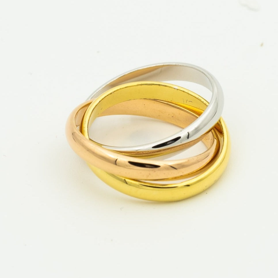 [Lumina Jewelry]TRINITY RING GOLD PINK GOLD SILVER