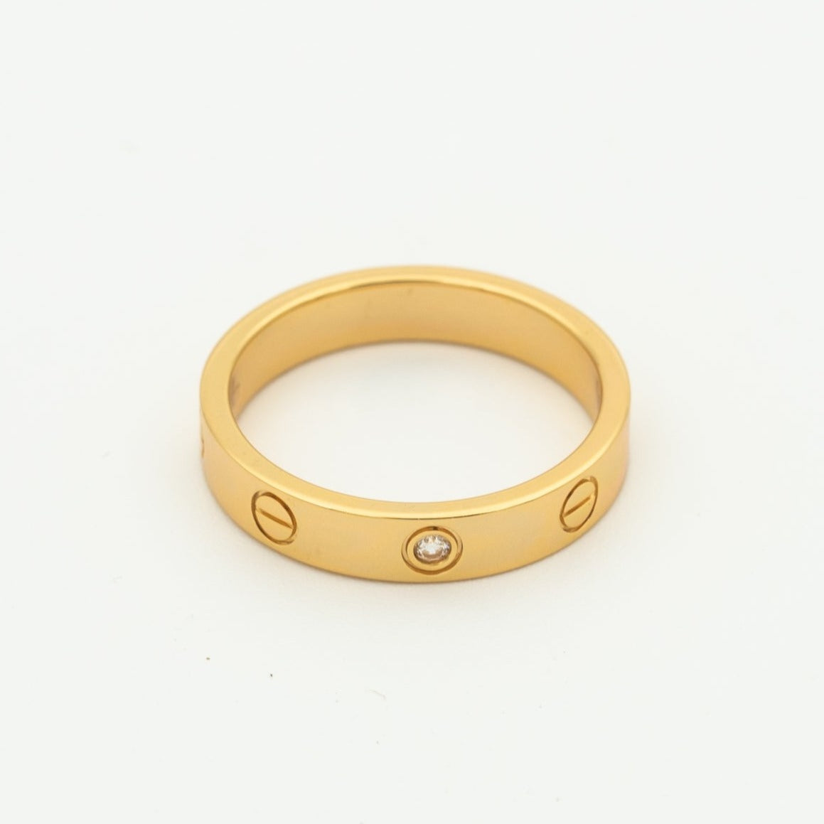 [Lumina]LOVE RING 4MM 1 DIAMOND PINK GOLD