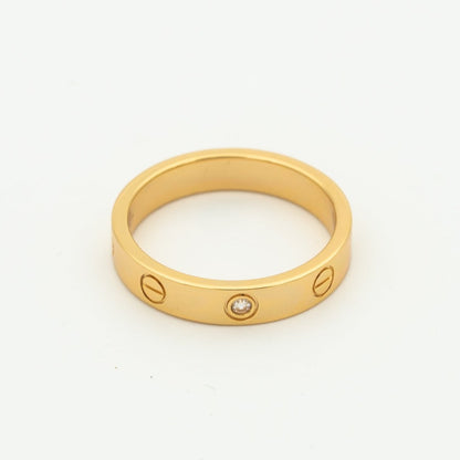 [Lumina]LOVE RING 4MM 1 DIAMOND PINK GOLD