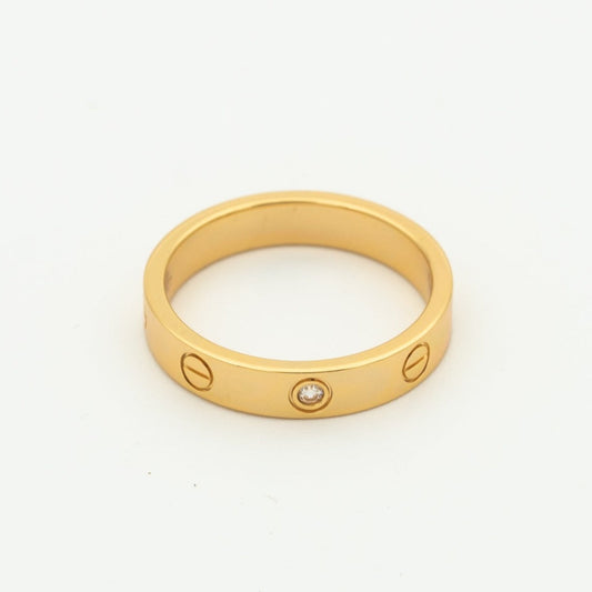 [Lumina]LOVE RING 4MM 1 DIAMOND PINK GOLD