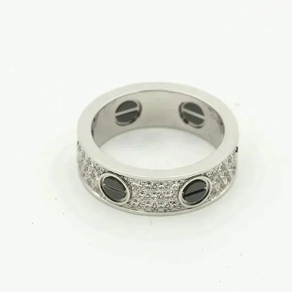 [Lumina]LOVE RING 5.5MM DIAMONDS PAVED CERAMIC