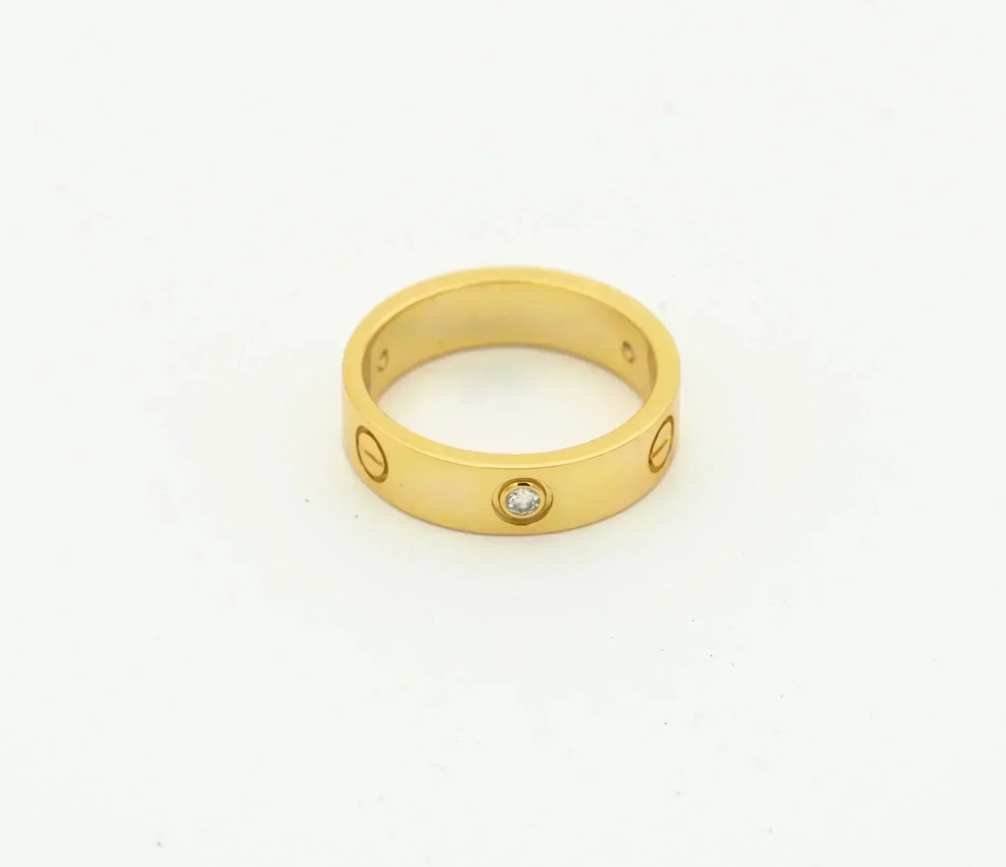 [Lumina]LOVE RING 4MM 1 DIAMOND GOLD
