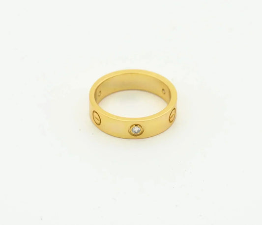 [Lumina]LOVE RING 4MM 1 DIAMOND GOLD