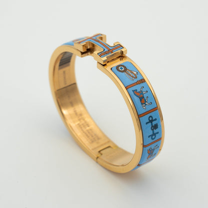 [Lumina]H PINK GOLD BRACELET BLUE CERAMIC