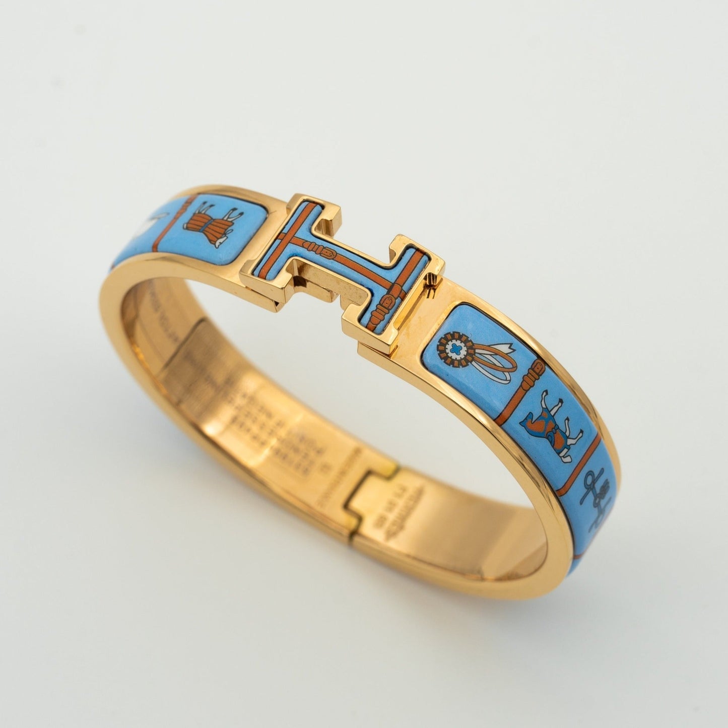 [Lumina]H PINK GOLD BRACELET BLUE CERAMIC