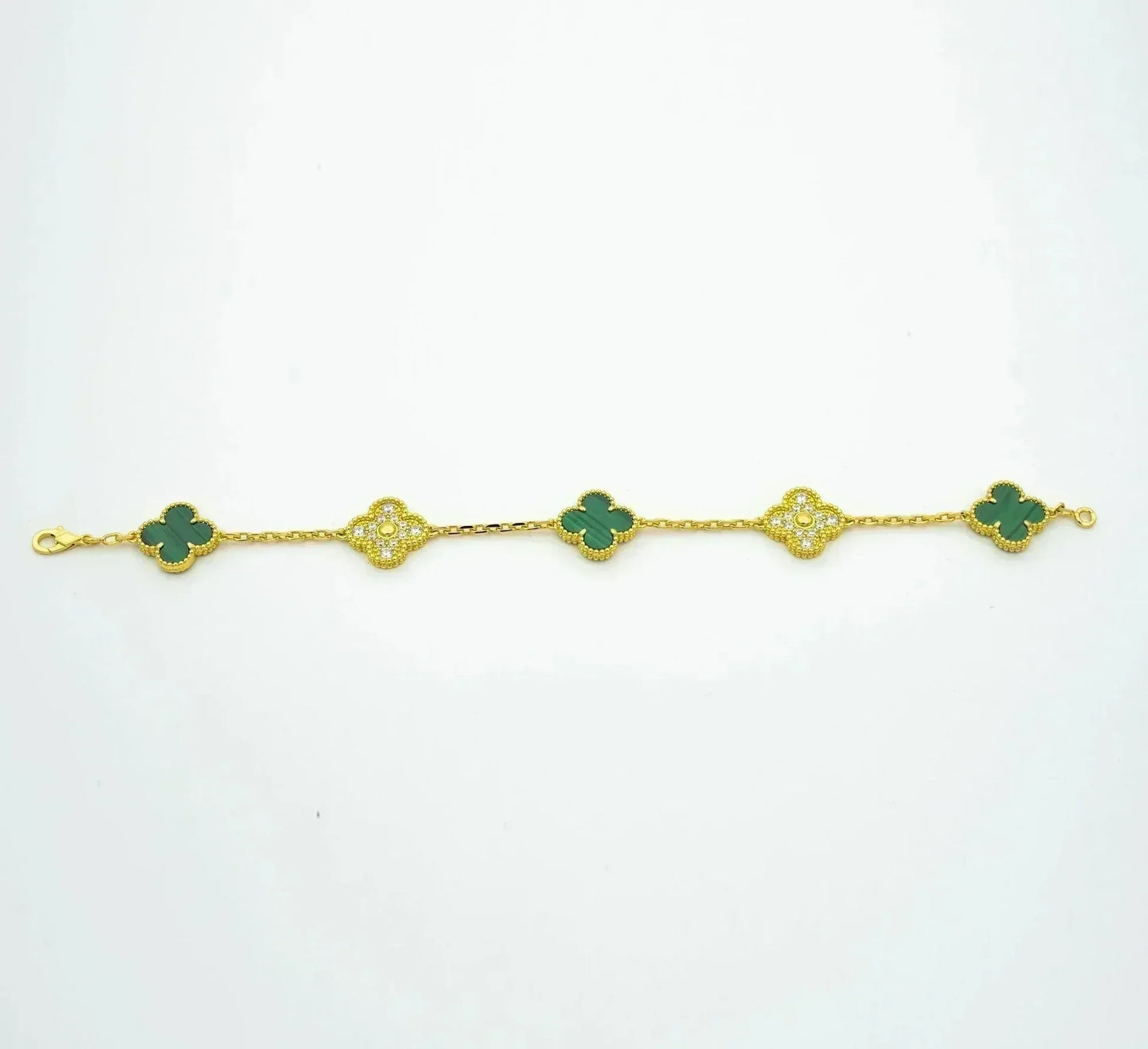 [Lumina] CLOVER 5 MOTIF MALACHITE BRACELET COLLECTION