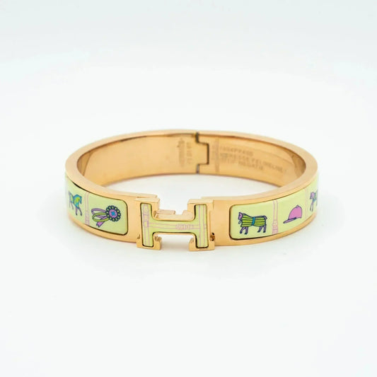 [Lumina]H PINK GOLD BRACELET CREAM CERAMIC