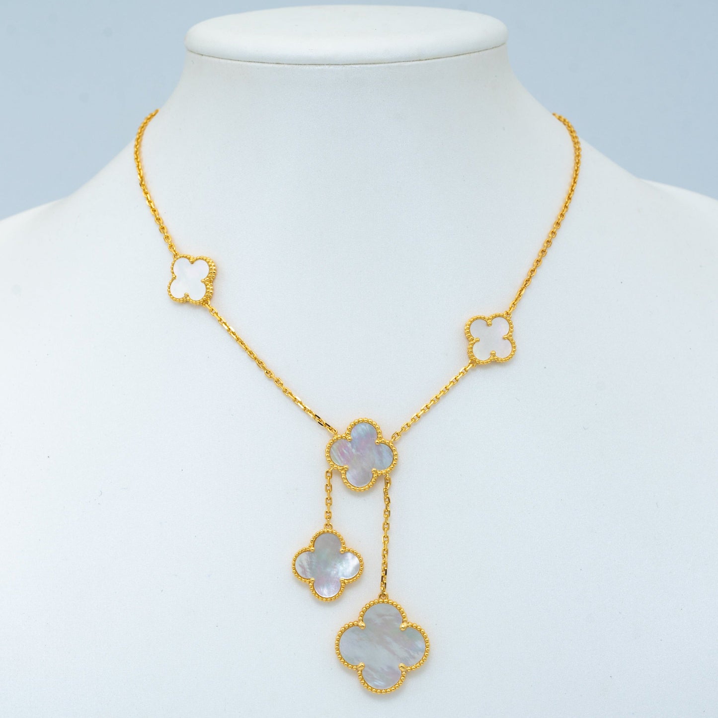 [Lumina]CLOVER MOTHER OF PEARL NECKLACE 6 MOTIF