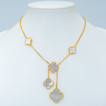 [Lumina]CLOVER MOTHER OF PEARL NECKLACE 6 MOTIF