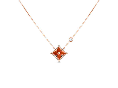 [Lumina]STAR NECKLACE PINK GOLD 1 DIAMOND