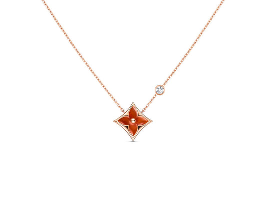 [Lumina]STAR NECKLACE PINK GOLD 1 DIAMOND