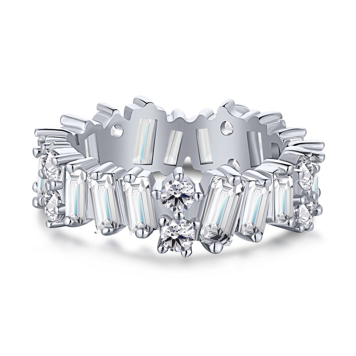 [Lumina Jewelry]Delicate Multi Shape Tennis Ring