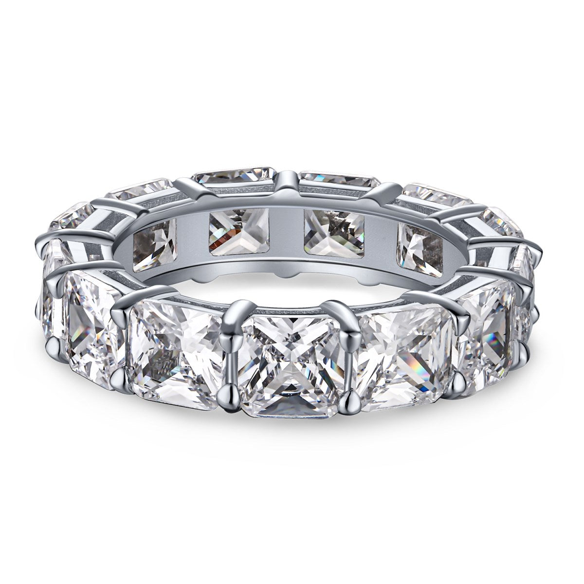 [Lumina Jewelry]Elegant Princess Cut Tennis Ring
