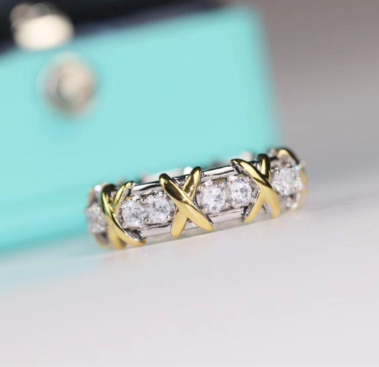 [Lumina jewelrys]Classic Gold Diamond Ring