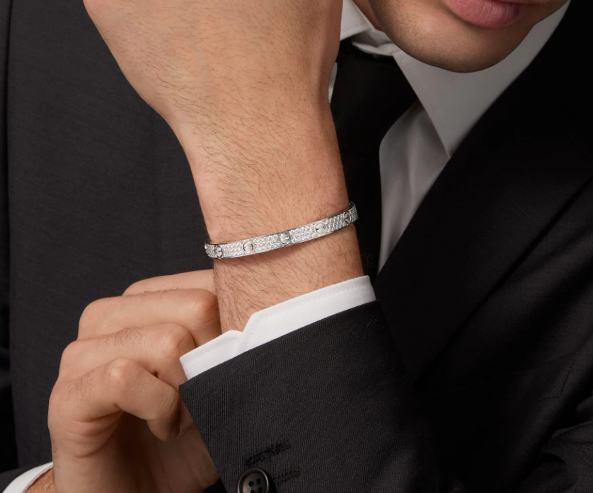 [Lumina]NEW-LOVE-6.1MM-Width Diamond-Studded Bracelet