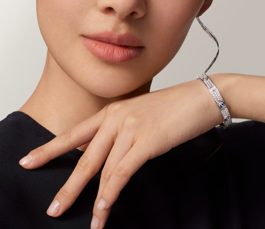 [Lumina]NEW-LOVE-6.1MM-Width Diamond-Studded Bracelet