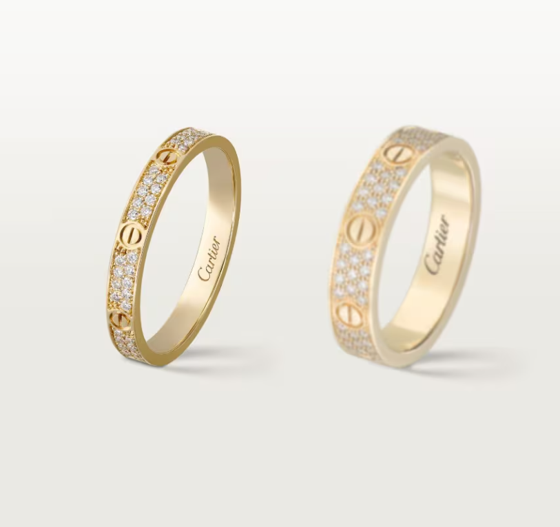 [Lumina]LOVE RING 2.6mm-wide full-diamond ring Gold