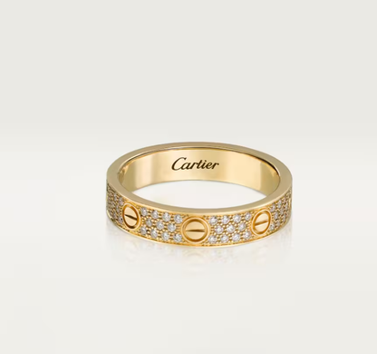 [Lumina]LOVE RING 4mm-wide full-diamond ring GOLD
