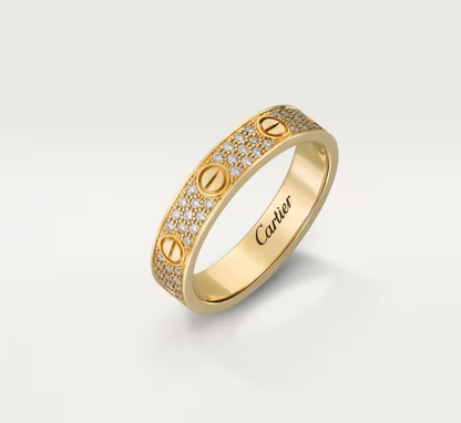 [Lumina]LOVE RING 4mm-wide full-diamond ring GOLD