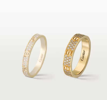 [Lumina]LOVE RING 4mm-wide full-diamond ring GOLD