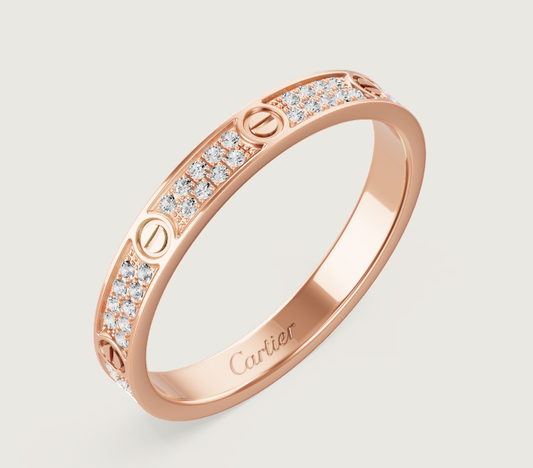 [Lumina]LOVE RING 2.6mm-wide full-diamond ring Lumina Gold