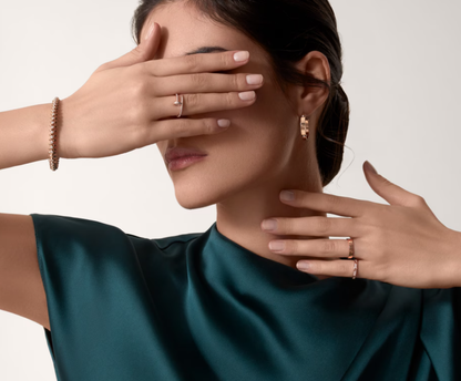 [Lumina]LOVE RING 2.6mm-wide full-diamond ring Lumina Gold
