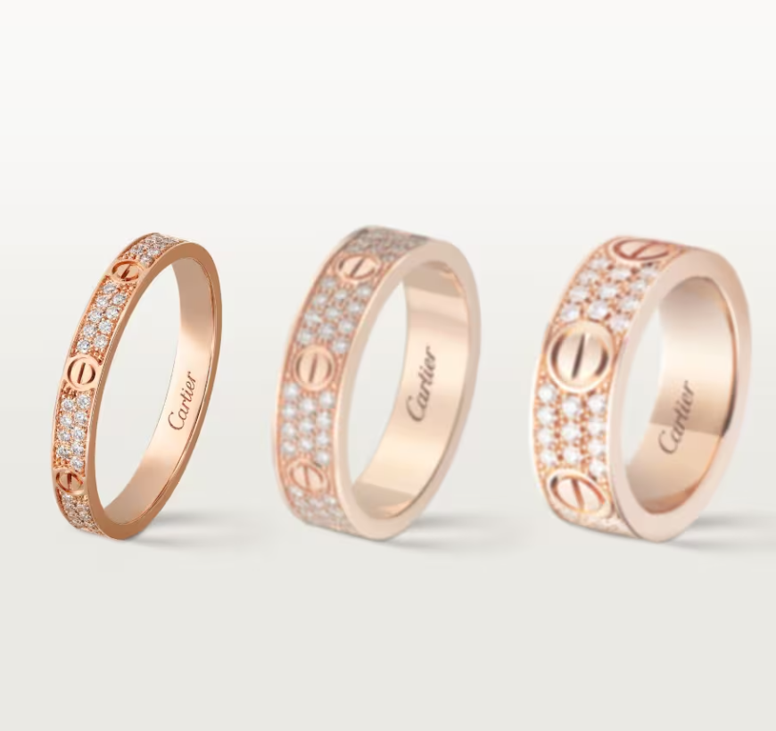 [Lumina]LOVE RING 2.6mm-wide full-diamond ring Lumina Gold