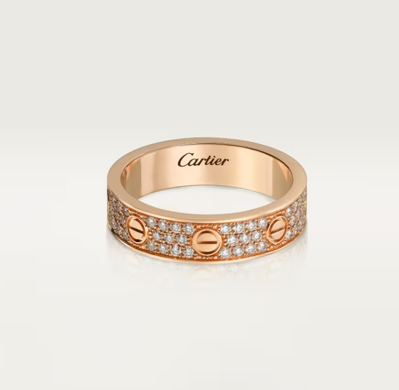 [Lumina]LOVE RING 4mm-wide full-diamond ring Lumina Gold