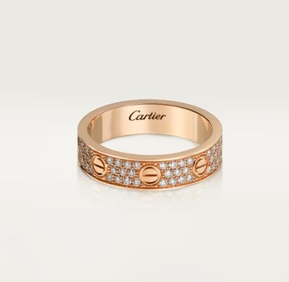 [Lumina]LOVE RING 4mm-wide full-diamond ring Lumina Gold