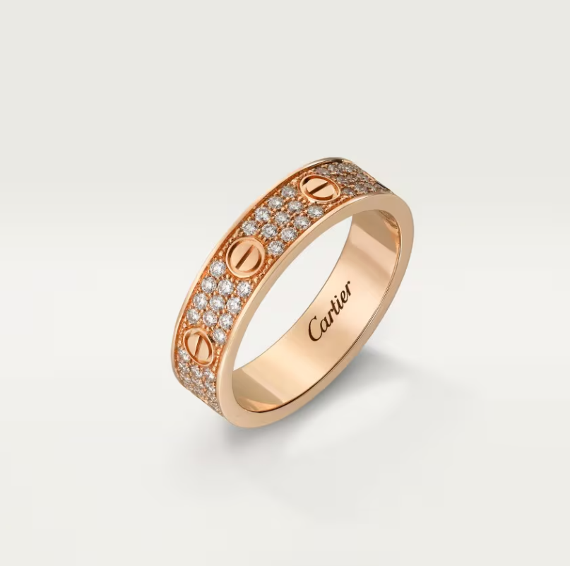 [Lumina]LOVE RING 4mm-wide full-diamond ring Lumina Gold