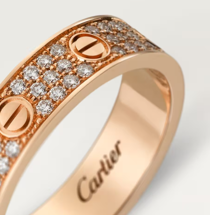 [Lumina]LOVE RING 4mm-wide full-diamond ring Lumina Gold