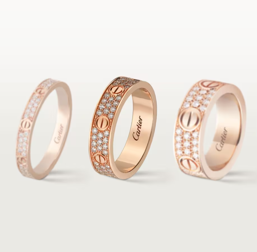 [Lumina]LOVE RING 4mm-wide full-diamond ring Lumina Gold