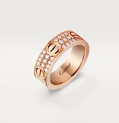 [Lumina]LOVE RING 6.5mm-wide full-diamond ring Lumina Gold
